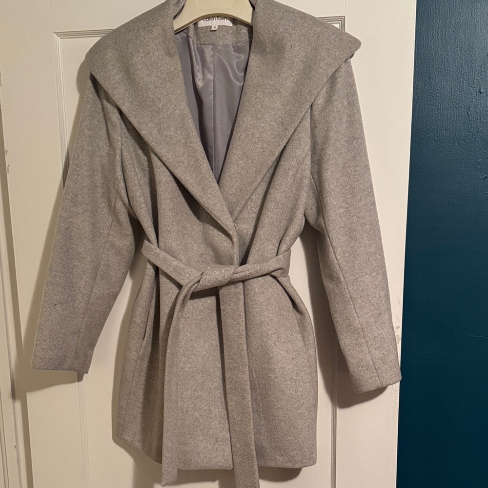 Calvin Klein Light Gray Coat